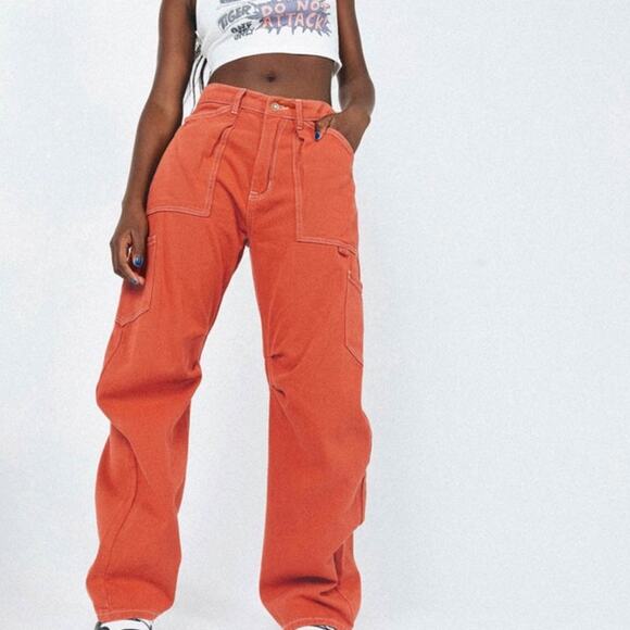 Princess Polly Lioness Miami Vice Pants Red size S - Picture 1 of 9